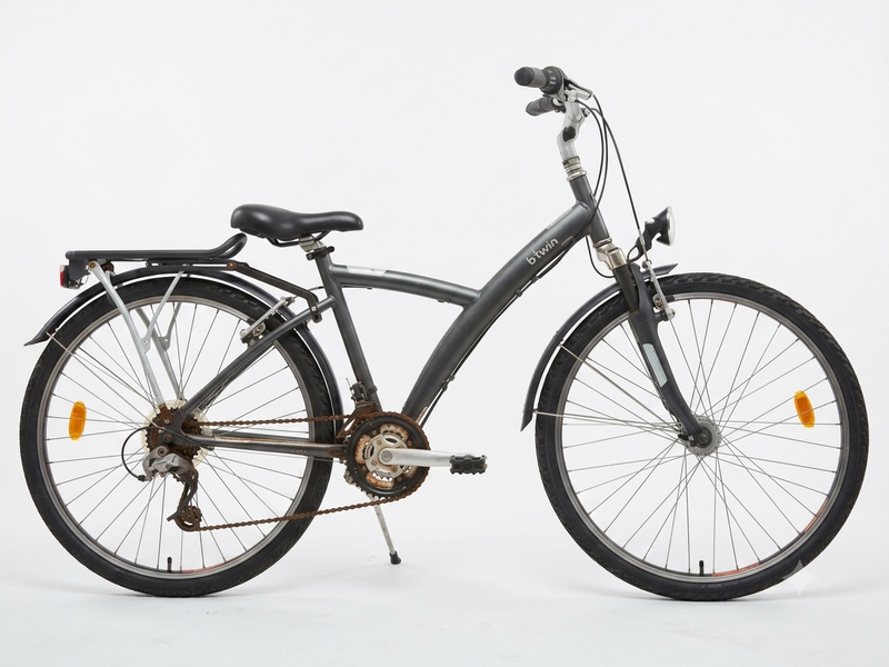 Carica immagine in Galleria Viewer, BICI TREKKING 26''X1.75 GRIGIO 3X7V USATO-REVISIONATO