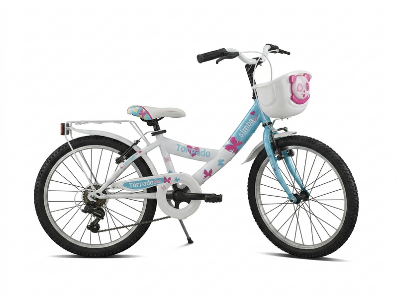 Carica immagine in Galleria Viewer, TORPADO SIMBA 20"X1,90 1X6V BICI CITTA' BAMBINA BIANCA,ROSA E AZZURRA