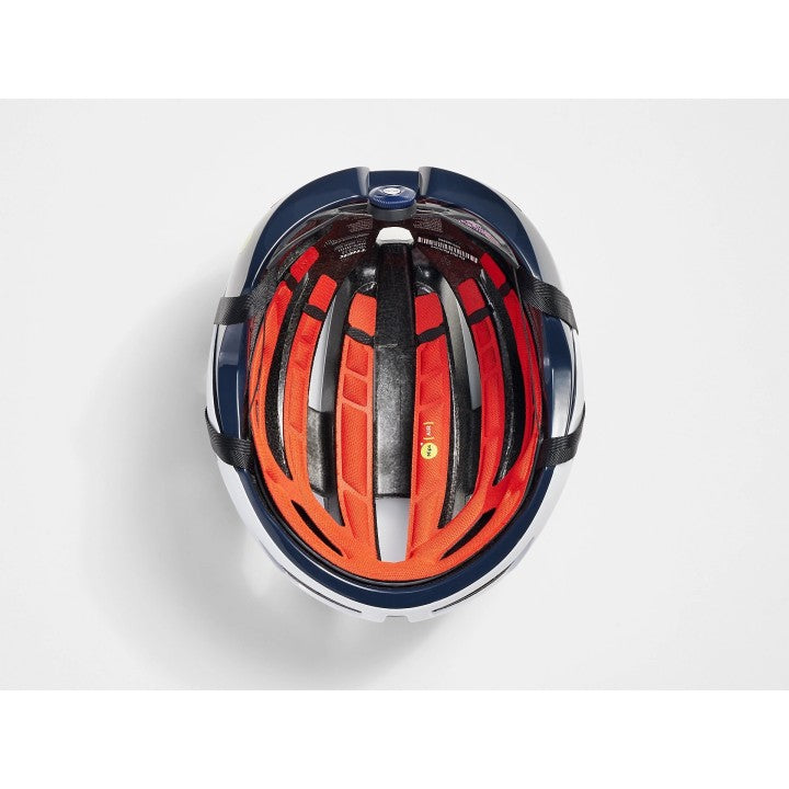 Load image into Gallery viewer, Trek Velocis MIPS Road Helmet - Crystal White/Nautical Navy