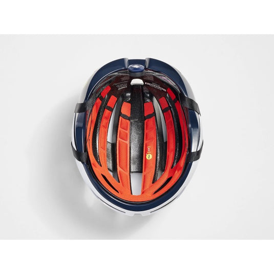 Trek Velocis MIPS Road Helmet - Crystal White/Nautical Navy
