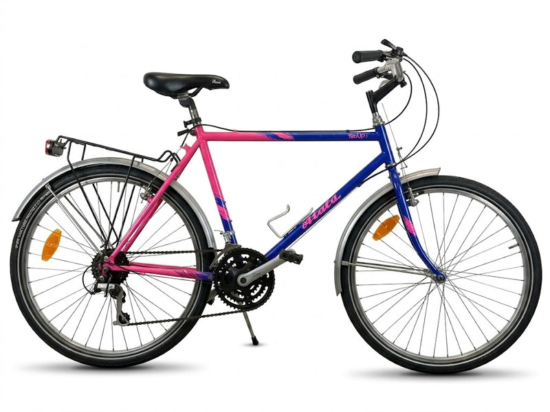 Carica immagine in Galleria Viewer, ATALA MTB UP 1 bici city-trekking 26" blu-rosa taglia M USATO IN CONTO-VENDITA
