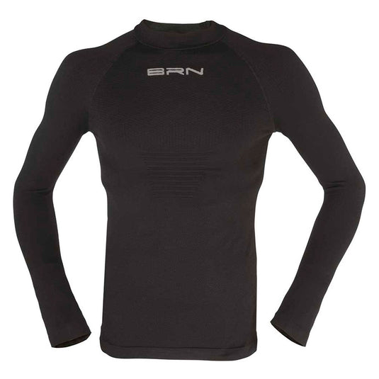 BRN MAGLIA MANICA LUNGA LUPETTO/COLLO ALTO COLORAZIONE NERA TAGLIA S