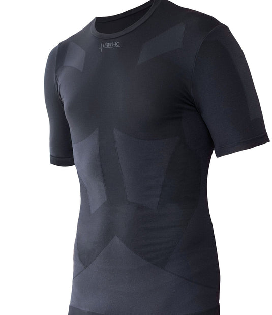 Iron-IC men's underwear short sleeves light black L/XL