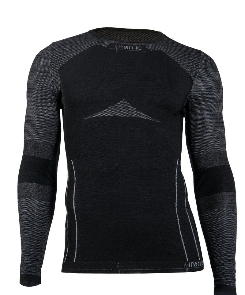 Load image into Gallery viewer, Iron-IC black winter long sleeve underwear S/M
