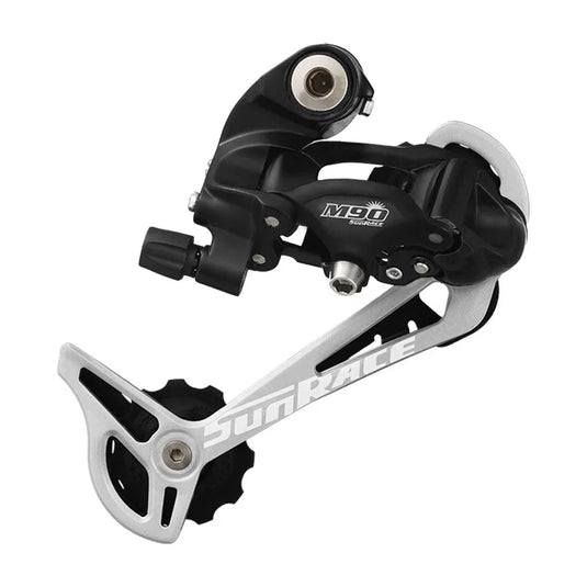 Cambio SUNRACE 9V Gabbia Lunga in Alluminio 11-34 Nero/Argento
