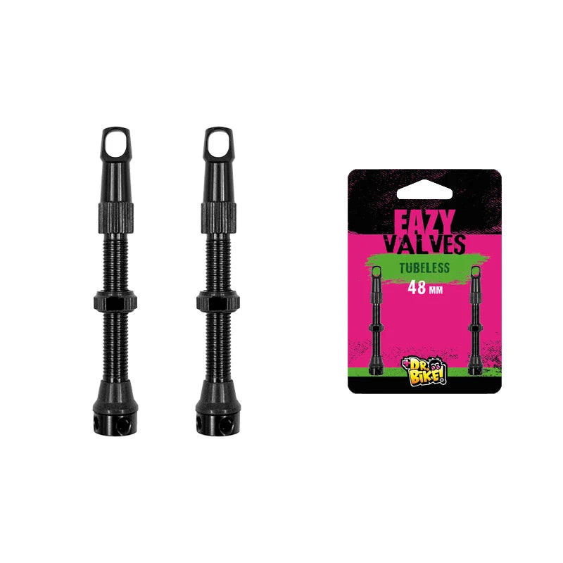 Carica immagine in Galleria Viewer, DR.BIKE Valvole Tubeless  Filettata in Alluminio Nero
