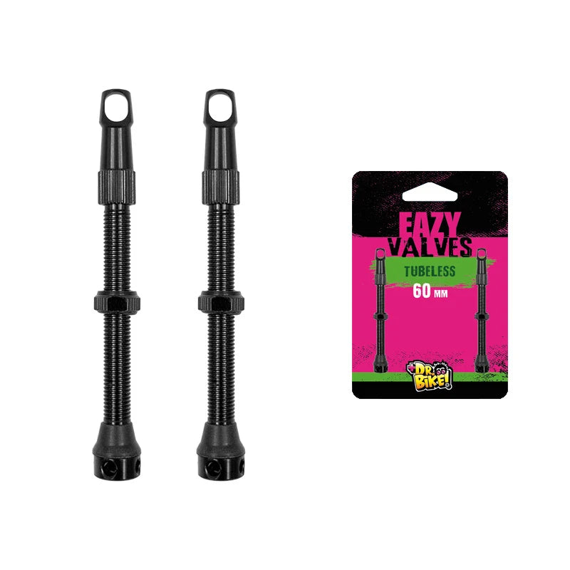 Carica immagine in Galleria Viewer, DR.BIKE Valvole Tubeless  Filettata in Alluminio Nero
