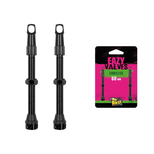 DR.BIKE Valvole Tubeless  Filettata in Alluminio Nero