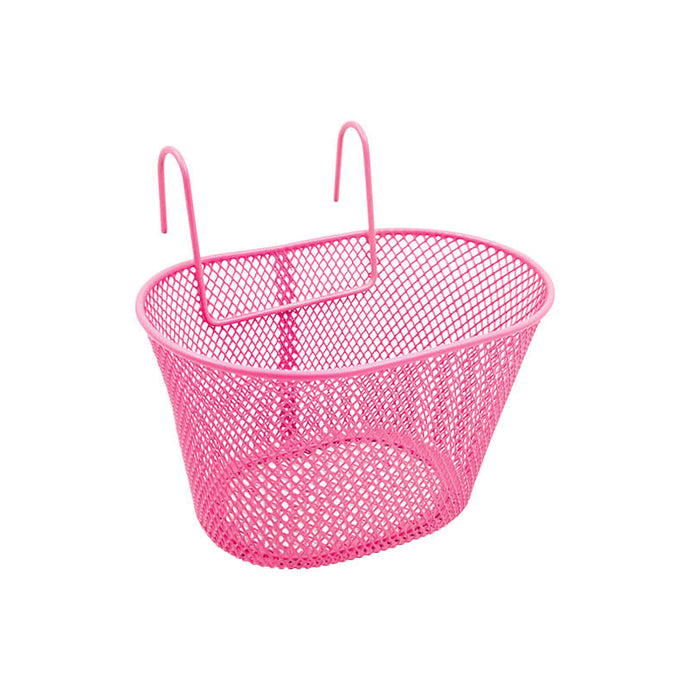 Cestino Bici Junior in Acciaio Rosa