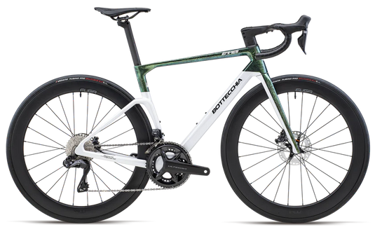 BOTTECCHIA 74RD EMME5 ULTEGRA DI2 DISK TAGLIA 51 F5 MARMOR VERDE E BIANCO LUCIDO