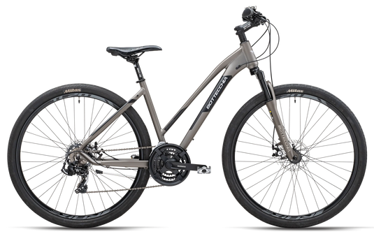 BOTTECCHIA BICICLETTA DA TREKKING 311 EVO LADY 28 LITE CROSS SHIMANO TY500 DISK 21S TAGLIA 48 MARRONE OPACO