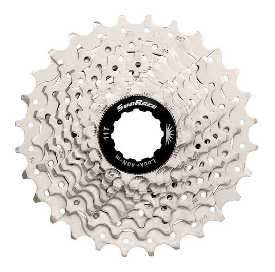 CASSETTA SUNRISE ROAD 10V x 11/28 DENTI IN ACCIAIO/ALLUMINIO ARGENTO