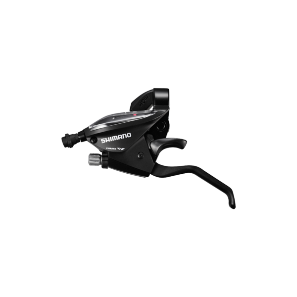 COMANDO INTEGRATO CAMBIO + FRENO ALTUS EF500 - 7V, DESTRO, COLLARINO, CON DISPLAY, NERO