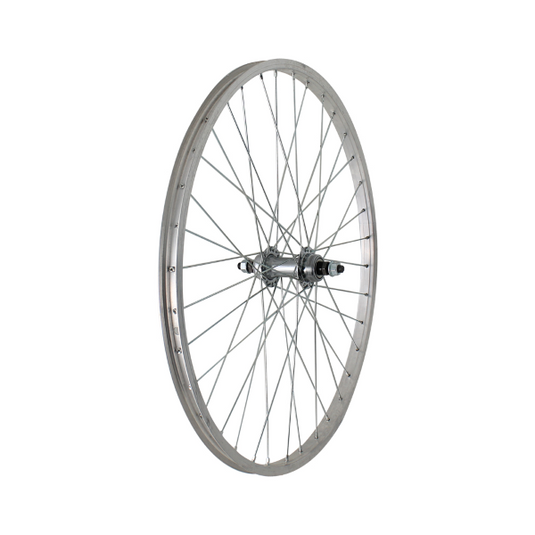 RUOTA POSTERIORE A FILETTO MTB / TOURING 24X1,75 - PERNO 3/8, SFERE, MOZZO ACCIAIO 1V, CERCHIO ALLUMINIO (DADI NON INCLUSI)