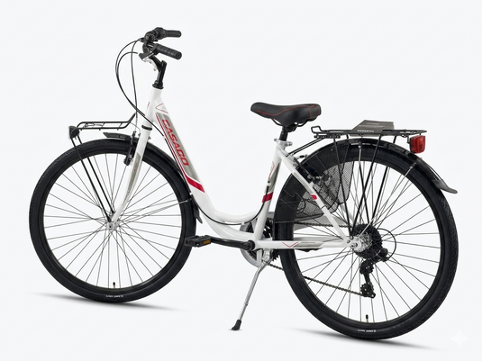 CASADEI CITY BIKE VENERE DONNA 26x1,75 6V TG44 BIANCO/ROSSO
