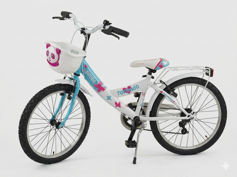Carica immagine in Galleria Viewer, TORPADO SIMBA 20"X1,90 1X6V BICI CITTA' BAMBINA BIANCA,ROSA E AZZURRA
