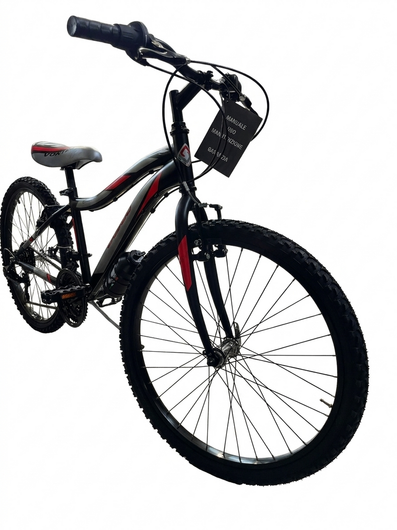 Carica immagine in Galleria Viewer, CASADEI VORTEX MTB BAMBINO 24"X1.95 NERO/ROSSO/ARGENTO

