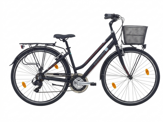 BIANCHI SPILLO CITY BIKE DONNA ALLUMINIO 3X7V TG S NERO OPACO KM0 USATO IN CONTO-VENDITA