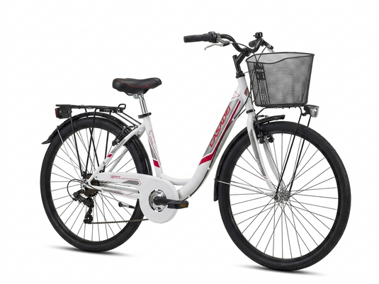 CASADEI CITY BIKE VENERE DONNA 26x1,75 6V TG44 BIANCO/ROSSO