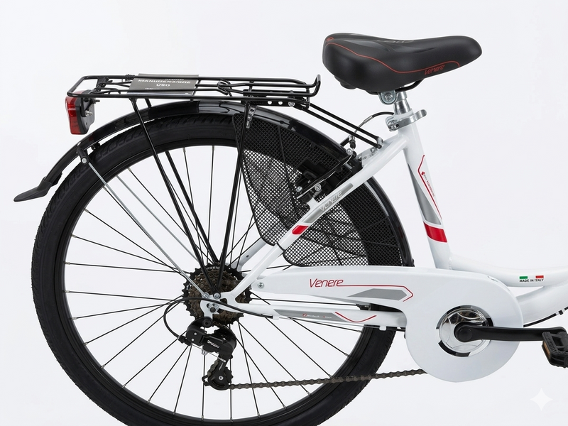 Carica immagine in Galleria Viewer, CASADEI CITY BIKE VENERE DONNA 26x1,75 6V TG44 BIANCO/ROSSO

