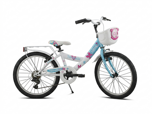 TORPADO SIMBA 20"X1,90 1X6V BICI CITTA' BAMBINA BIANCA,ROSA E AZZURRA