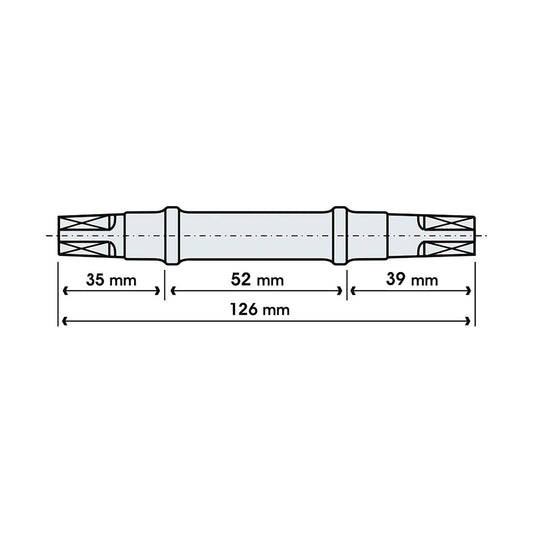BRN PERNO QUADRO 126MM PER03B PER MOVIMENTO CENTRALE
