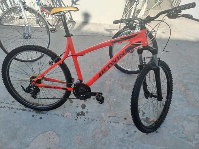 BTWIN ROCKRIDER 340 ARANCIO FLUO USATO-REVISIONATO TG M