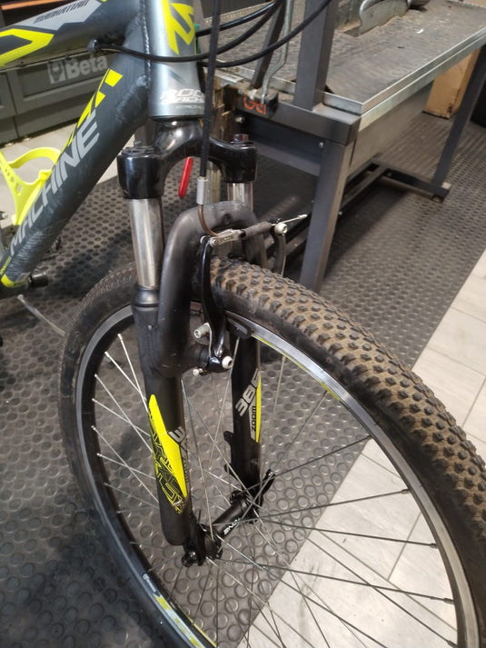 ROCKMACHINE BICICLETTA MTB 26" ALLUMINIO GRIGIO TITANIO-VERDE LIME USATO-REVISIONATO