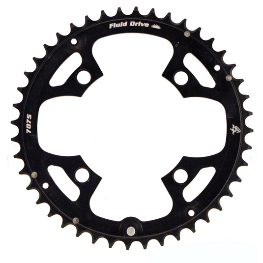 RMS CORONA BCD 104 MM 4-FORI 2 X 11V - 44 DENTI, COMPATIBILE SHIMANO, NERO