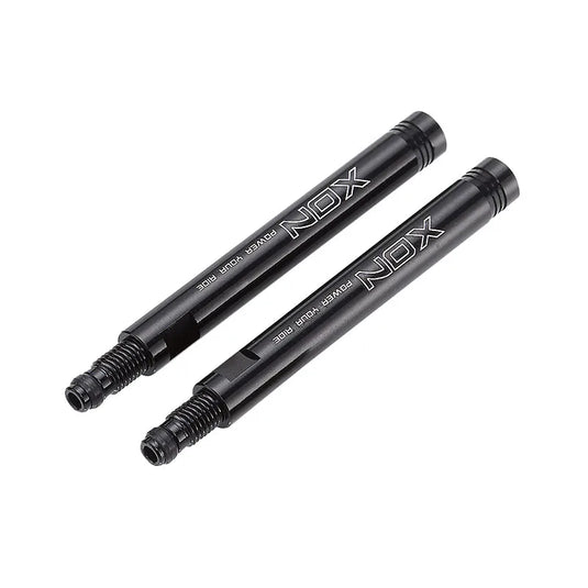 XON PROLUNGA VALVOLA LUNGHETTA: 50mm IN ACCAIO CNC 6061 NERO (2 PEZZI)