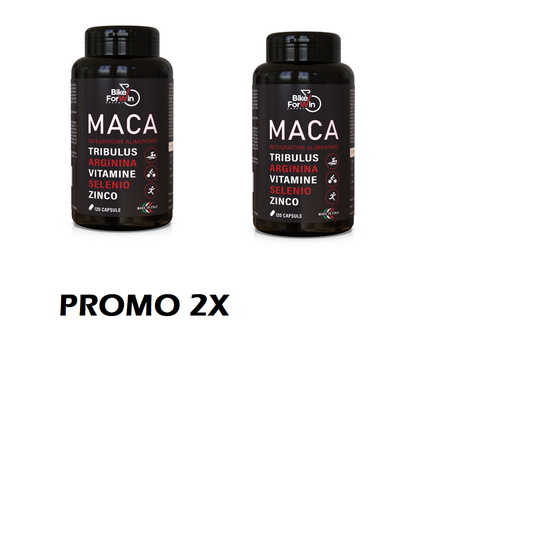 BIKEFORWIN INTEGRATORE MACA NERA E TRIBULUS TERRESTRIS 2X 120 CAPS FORMATO PROMO