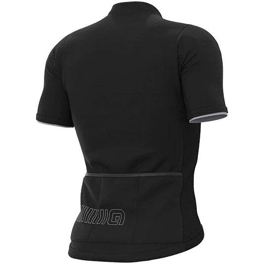 ALE Solid Color Black short sleeve jersey - Black