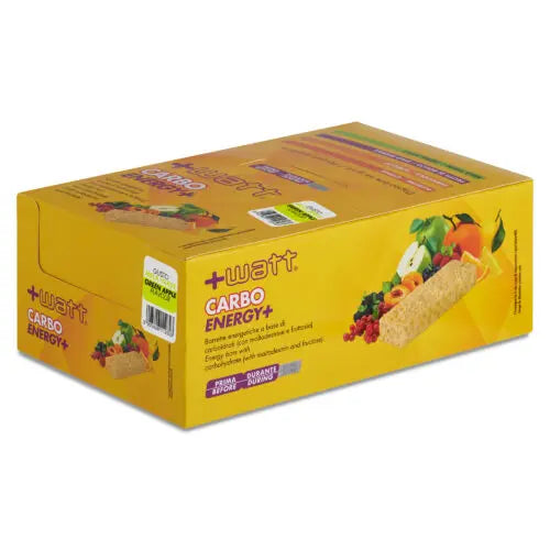 Load image into Gallery viewer, +WATT CARBO ENERGY+ energy bar box of 20 pieces 
