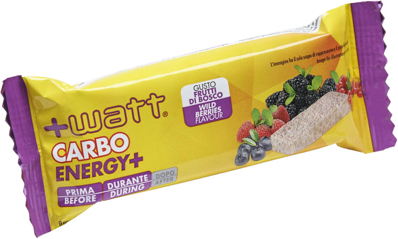 Load image into Gallery viewer, +WATT CARBO ENERGY+ energy bar box of 20 pieces 

