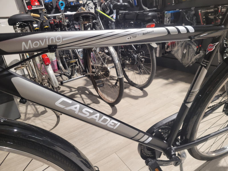 Carica immagine in Galleria Viewer, CASADEI MOVING 28&quot;  BICI UOMO IN ACCAIO NERO/GRIGIO TAGLIA 52 USATO-REVISIONATO
