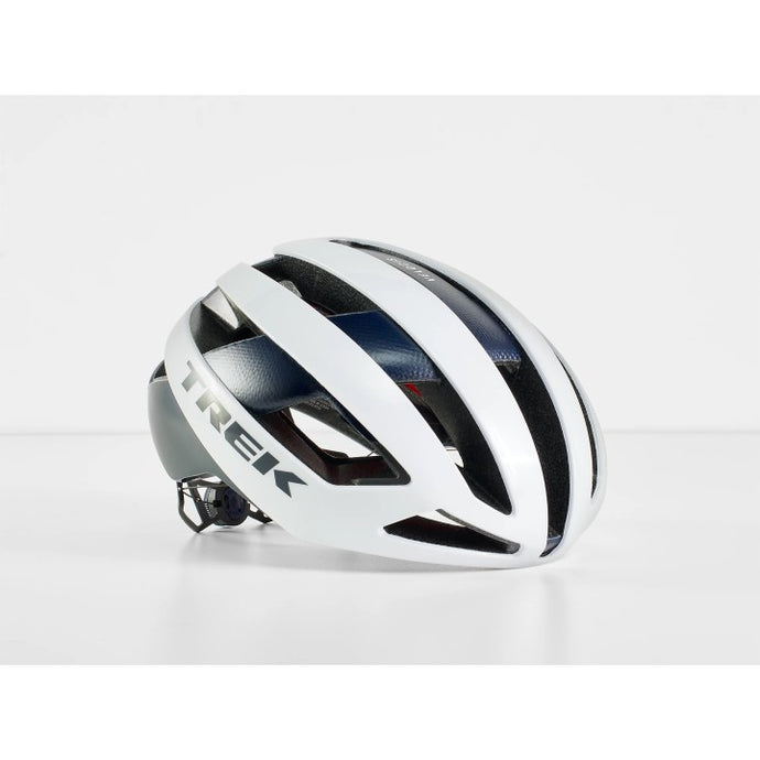 Trek Velocis MIPS Road Helmet - Crystal White/Nautical Navy
