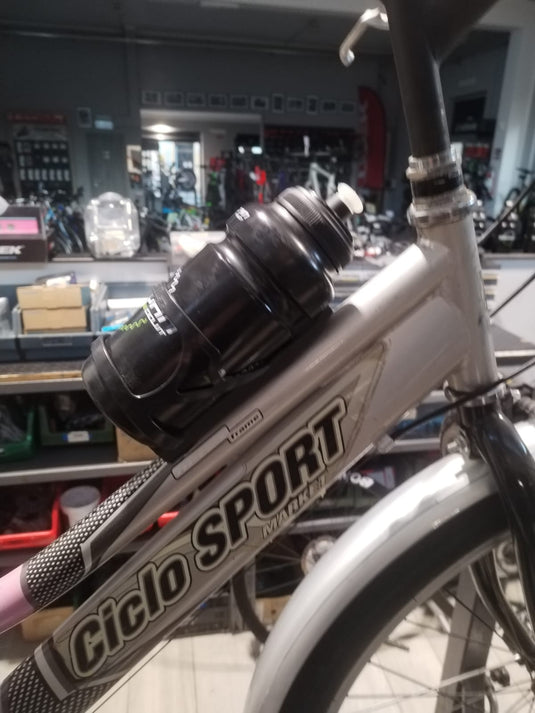 BICI CICLO SPORT OLANDA CITY TREKKING 26"X1.50 TAGLIA S ARGENTO-ROSA USATO-REVISIONATO