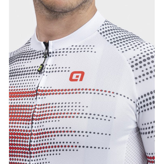ALE SOLID TURBO white cycling jersey