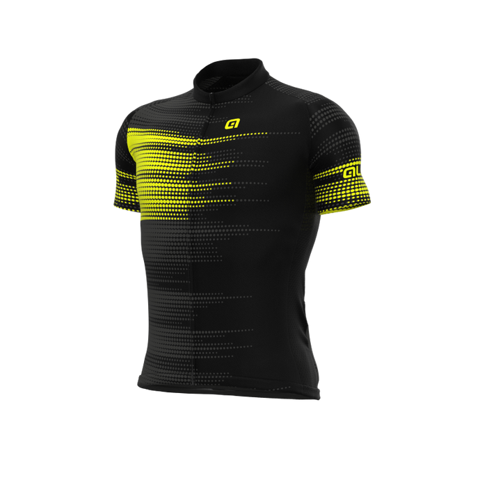 ALE SOLID TURBO Black cycling jersey 