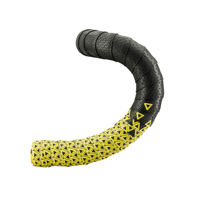 Dedaelementi Loop handlebar tape black/yellow double layer, adhesive gel, 2.5 mm 