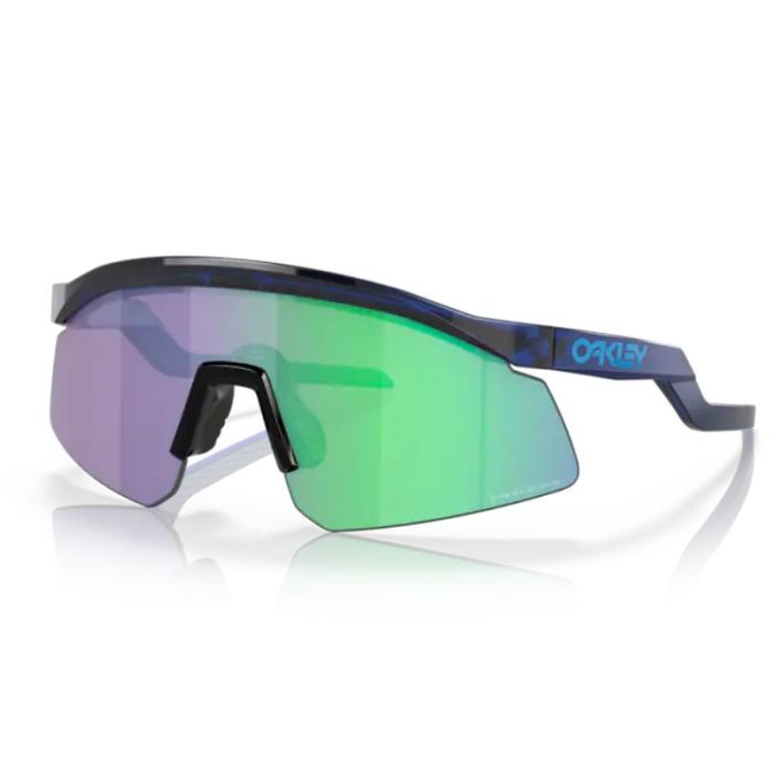Load image into Gallery viewer, Oakley Hydra semi-transparent blue glasses with prizm jade lenses
