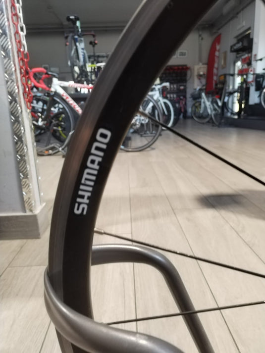 SHIMANO RUOTA ANTERIORE alluminio R500 A PATTINO CON QR USATO-REVISIONATO