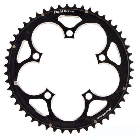 CORONA BCD 110 MM 5-FORI 2 X 8/9V - 50 DENTI, NERO ARGENTO